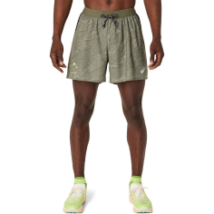 Pantaloni scurti alergare barbati ASICS FUJITRAIL LOGO ALL OVER PRINT 5IN
