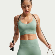 Bustier? Nike Pro Seamless femei, cu sus?inere u?oar? ?i cupe