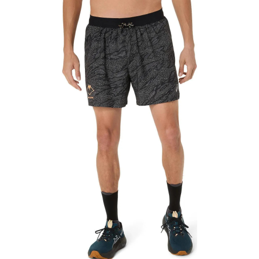 Pantaloni scurti alergare barbati ASICS FUJITRAIL ALL OVER PRINT 5IN