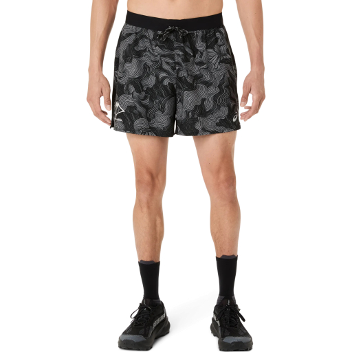 Pantaloni scurti alergare barbati ASICS FUJITRAIL ALL OVER PRINT 5IN