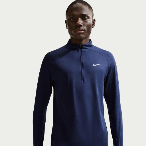 Tricou alergare barbati NIKE Stride cu fermoar 1/4
