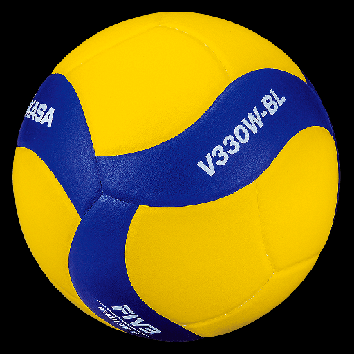 Minge de volei Mikasa Synthetic Leather Volleyball with a Bell inside V330W-BL