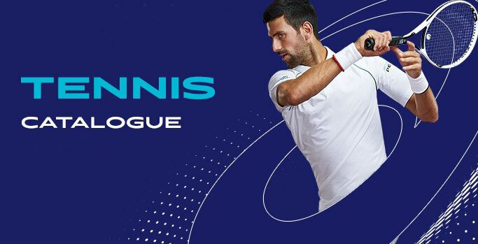 Catalog de produse cu articole de tenis.